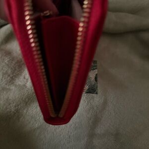 Badgley Mischka Red Vegan Leather Wallet